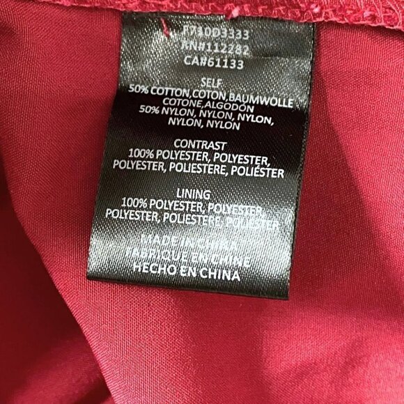 NWT ADELYN RAE RASPBERRY RED TIE NECK LACE LONG SLEEVE COCKTAIL DRESS - S - Picture 11 of 11